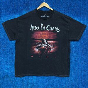 Alice In Chains Dirt Seattle WA Est 1987 Grunge Band Tee 2X